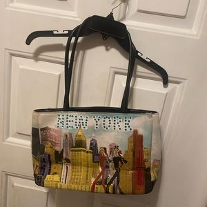 Frankie & Johnnie “New York” Sequined Shoulder Bag Tote Wallet Purse Vintage